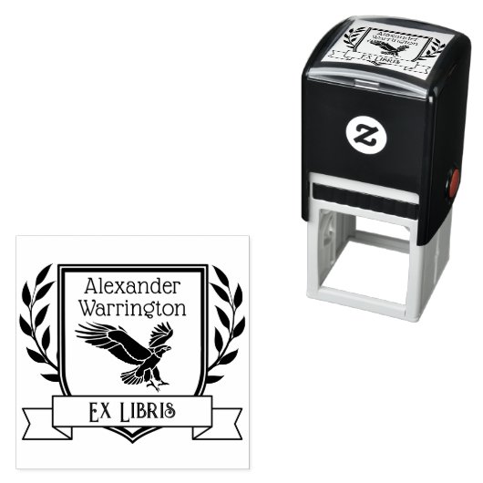 Eagle Wappen Ribbon Ex Libris Bibliotheksname Permastempel (Beispiel)