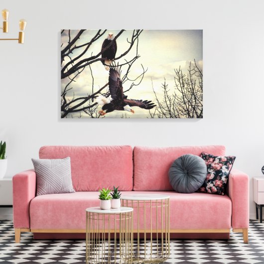 Eagle Watching Eagle Leinwanddruck (Insitu (Wohnzimmer))