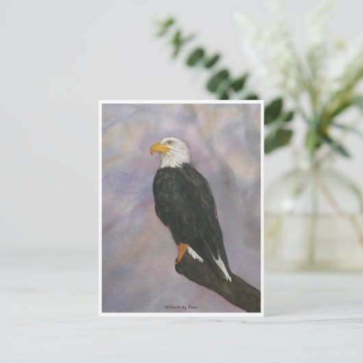 Eagle Watercolor Postkarte (Stehend Vorderseite)