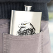 Eagle Wild Animal Nature Illustration Art Flachmann (Beispiel)