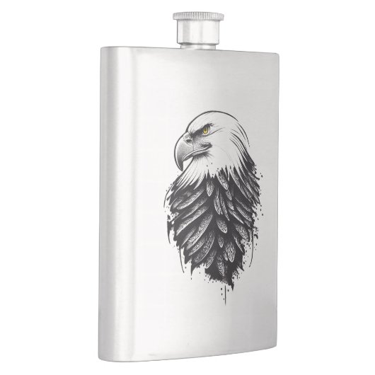 Eagle Wild Animal Nature Illustration Art Flachmann (Rechts)