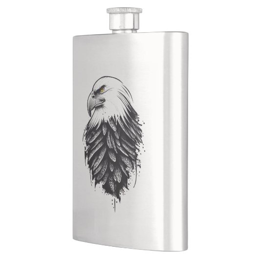 Eagle Wild Animal Nature Illustration Art Flachmann (Links)