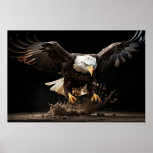 Eagle Wild Animal Portrait Nature Beauty Poster