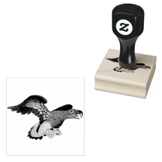 Eagle Wild Bird of Prey Vintag Illustration Gummistempel (Stempel)
