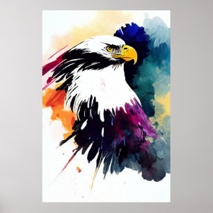 Eagle Wild Nature Animal Color Malerei Poster