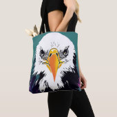 Eagle Wild Nature Animal Color Malerei Tasche (Von Nahem)