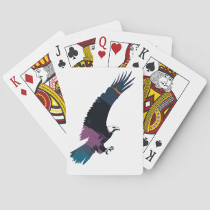 Eagle Wildlife Nature Illustration Silhouette Fly Spielkarten