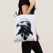 Eagle Wildlife Nature Illustration Silhouette Fly Tasche (Von Nahem)
