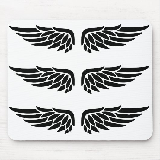 Eagle Wing Black&White Mouse Pad Mousepad (Vorne)