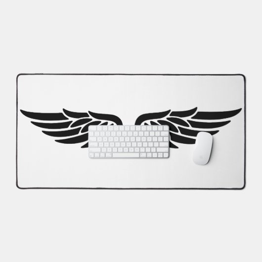 Eagle wing black&white theme desk mat  schreibtischunterlage (Tastatur & Maus)