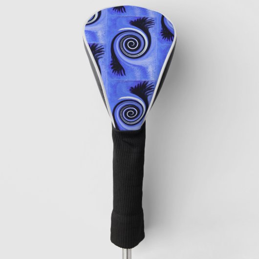 Eagle Wings Abstrakt Blue Pattern Golf Headcover (Vorderseite)
