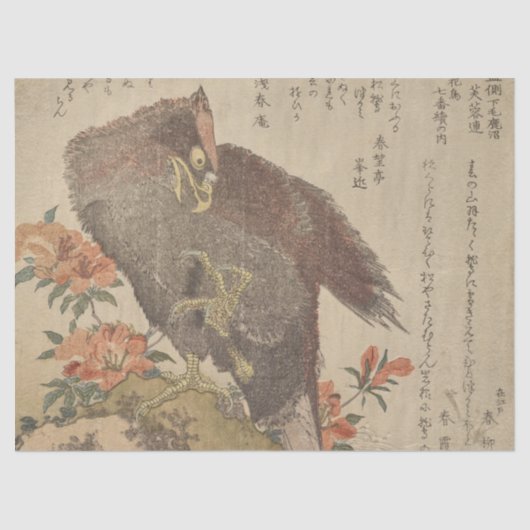 Eagle With a Uptured Claw Azalea Bush von Shunman Seidenpapier (Vorderseite)