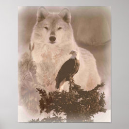 Eagle Wolf Poster