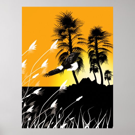 Eagle Wüste Summer Silhouetten Poster (Vorne)