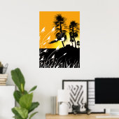 Eagle Wüste Summer Silhouetten Poster (Heimbüro)