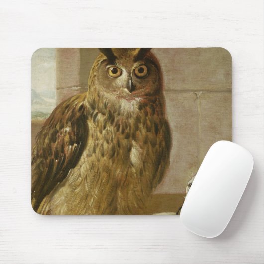 Eagleeule und -katze mit toten Ratten Mousepad (Mit Mouse)