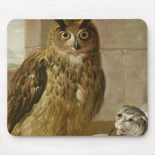 Eagleeule und -katze mit toten Ratten Mousepad (Vorne)
