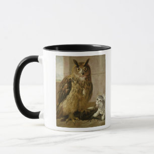 Eagleeule und -katze mit toten Ratten Tasse