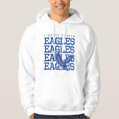 Eagles Distressed LB, GraphicLoveShop Hoodie (Vorderseite)