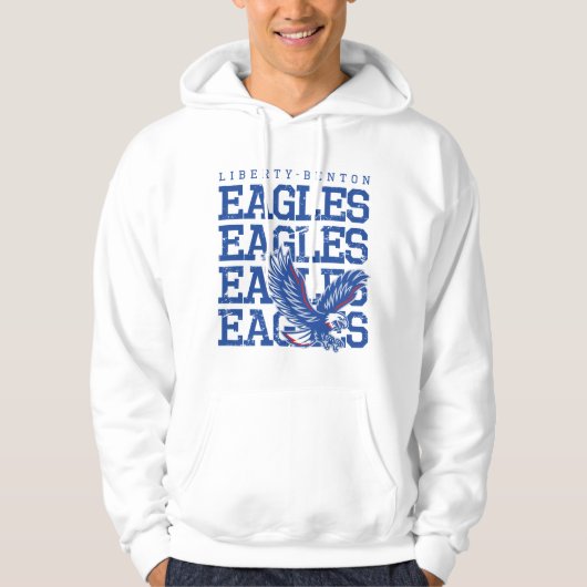 Eagles Distressed LB, GraphicLoveShop Hoodie (Vorderseite)