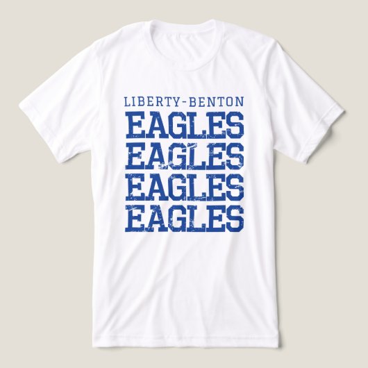 Eagles Distressed LB, GraphicLoveShop Tri-Blend Shirt (Design Vorderseite)