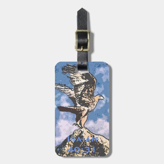 Eagles-Flügel - Jesaja-40:31 Gepäckanhänger (Vorderseite vertikal)