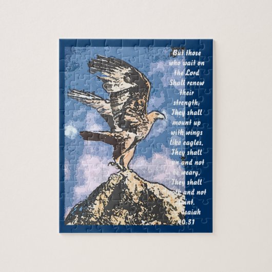 Eagles-Flügel - Jesaja-40:31 Puzzle (Vertikal)