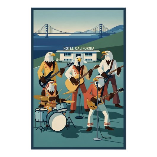 Eagles Hotel California Parodie Poster (Vorderseite)