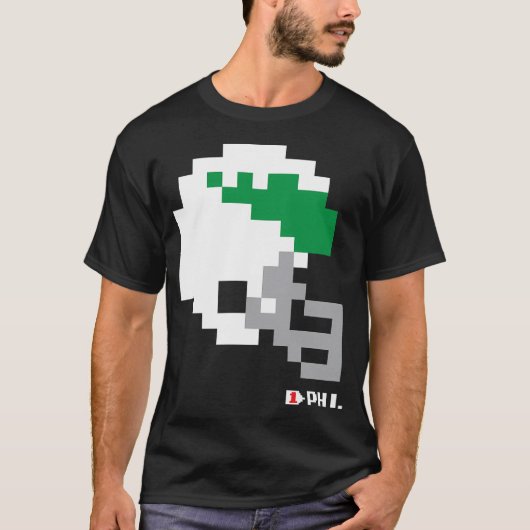 Eagles Retro Tecmo Bowl Helm T-Shirt (Vorderseite)