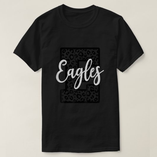 Eagles School Spirit Mascot Leopard Cheer Fan Game T-Shirt (Design vorne)