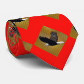 Eagles-Sport-rote Goldkrawatte Krawatte (Gerollt)