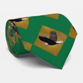 Eagles Sports Green Gold Necktie Krawatte (Gerollt)