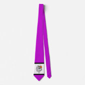 Eagles Sports Lila White Necktie Krawatte (Vorderseite)