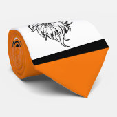 Eagles Sports Orange White Necktie Krawatte (Gerollt)