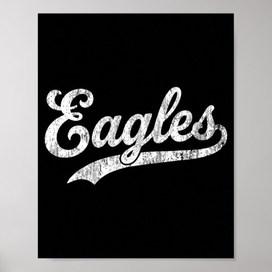 Eagles Vintage Design Männer Frauen Kinder Poster (Vorne)
