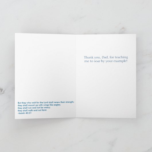 Eagles Wings Vatertag Card Karte (Innenseite)