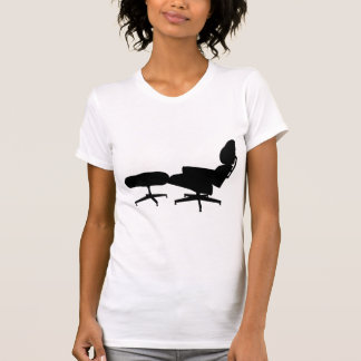 Eames Aufenthaltsraum-Stuhl u. Ottoman-T - Shirt