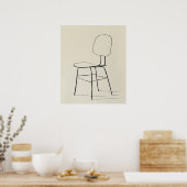 Eames Chair Mitte des Jahrhunderts moderne minimal Poster (Küche)