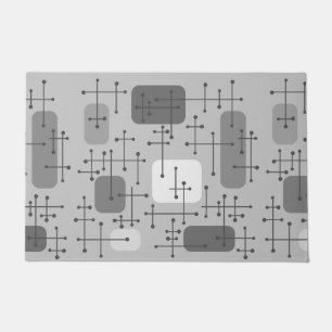 Eames Era Art Crosshairs Gray der 50er Jahre Fußmatte