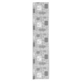 Eames Era Art Crosshairs Gray der 50er Jahre Kurzer Tischläufer (Vorderseite)