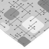 Eames Era Art Crosshairs Gray der 50er Jahre Kurzer Tischläufer (Ecke)