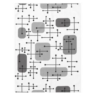 Eames Era Art Crosshairs Gray der 50er Jahre Tischdecke