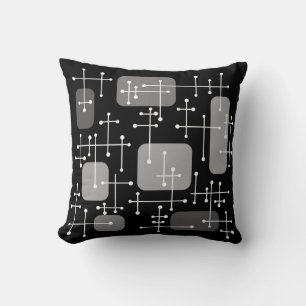 Eames Era Art Crosshairs Schwarz-weiß Kissen