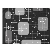 Eames Era Art Crosshairs Schwarz-weiß Tischdecke (Vorderseite (Horizontal))