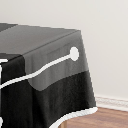 Eames Era Art Crosshairs Schwarz-weiß Tischdecke (Beispiel)