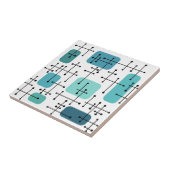 Eames Era Art Crosshairs Türkis in den 50er Jahren Fliese (Seite)