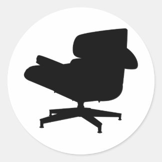 Eames Klubsessel-Aufkleber Runder Aufkleber