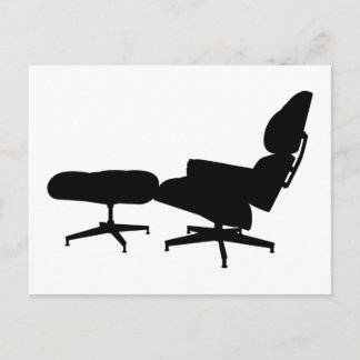 Eames Lounge Stuhl & Ottomanische Postkarte