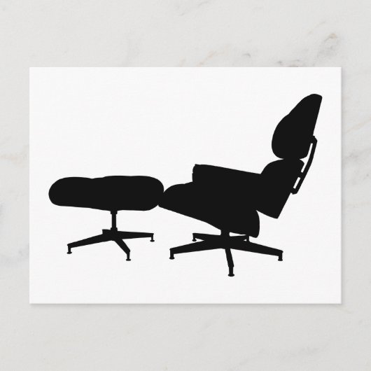 Eames Lounge Stuhl & Ottomanische Postkarte (Vorderseite)