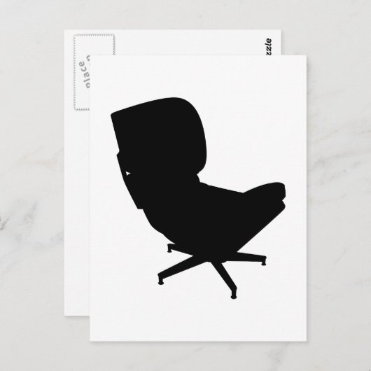 Eames Lounge Stuhl Postcard Postkarte (Vorne/Hinten)